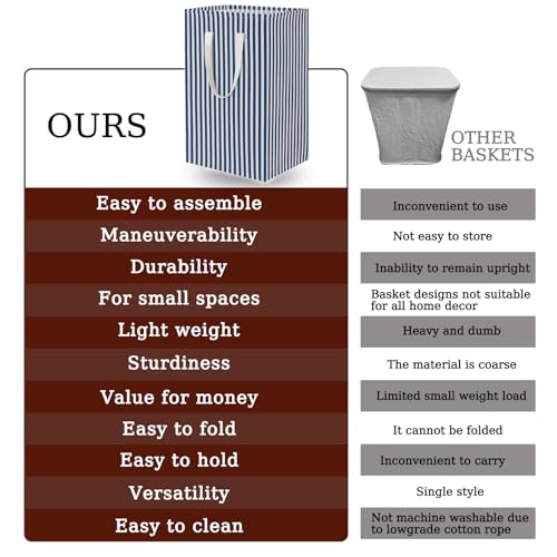 Waterproof Laundry Hamper 75L Collapsible Laundry Basket Extended Cotton Handle Laundry Bag Large Clothes Storage Toy Organization for Bathroom Bedroom Laundryroom College Dorms - color: Tiaowen-004