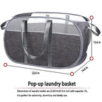 Pop-Up Laundry Basket，collapsible Mesh Laundry Hamper– With Extended Shoulder Straps, Sturdy Handles, and Premium Cationic Fabric (gray)… - color: gray