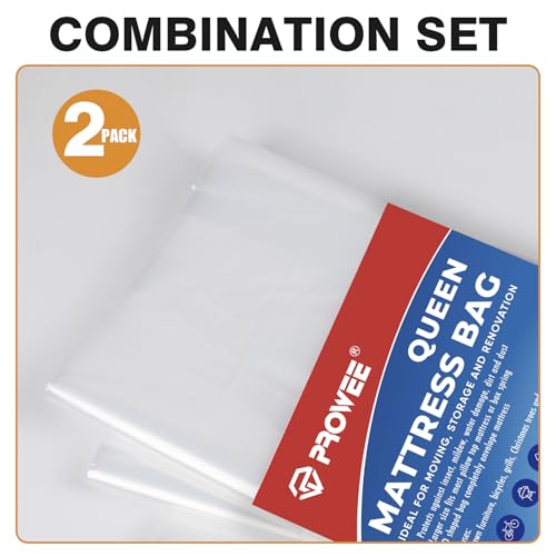 2 PK Twin XL/Twin Mattress Bags for Moving, Waterproof Mattress Cover for Disposal and Storage - size: Twin/Twin XL,2 Pack, style: Economical Protection(1.5Mil Thick)