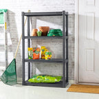 Sterilite 4 Shelf Unit, Heavy-Duty Shelving Storage and Utility Rack - Standing Plastic Organizer Shelves for Kitchen, Bathroom, and Garage - size: 4-Shelf, style: 1 Pack