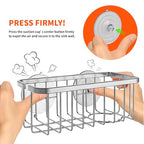 SunnyPoint NeverRust Deluxe Kitchen & Bathroom Sink Sponge Holder Organizer with Adhesive Mount - Additional Suction Cup Included – Sponge & Brush NOT Included – 7.4 x 3.3 x 2.75 Inch (Mat Black) - color: Mat Black