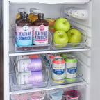 iDesign Linus Plastic Kitchen Storage Bin, Storage Container for Pantry, Refrigerator, Freezer, 11" x 7" x 3.5", Set of 2, Clear - style: 2 Pack