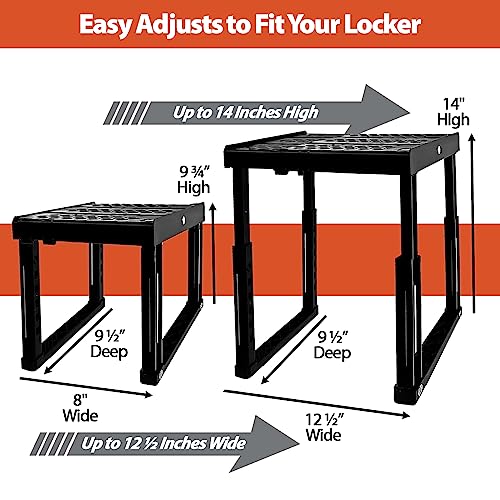 Locker Organizer Shelf， Adjustable Width and Height, Ideal Locker for School, Office, and Gym Lockers (Magenta 2 Pack) - color: Magenta 2 Pack