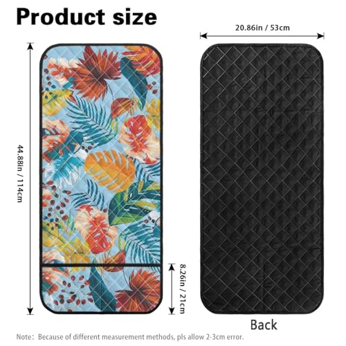 Colorful Palm Leaf Print Armrest Covers for Sofa Comfortable Sofa Armset Organizer Scratch Proof Recliner Arm Protector with 2 Side Storage Pocket for Magazine, Tablet, Phone - color: Colorful Palm Leaf