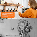 Evermagin 35" Coat Rack Wall Mount with Shelf, 4 in 1 Wall Mounted Coat and Key Hanger with 13 Hooks, Entryway Key Holder with Mail Holder for Living Room, Bedroom - color: Brown, size: 35 Inch