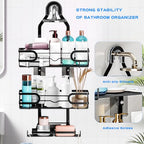 Shower Caddy Hanging, Shower Caddy Hanging Bathroom Shower Organizer, Long Bathroom Shower Organizer Hanger Rack with Hooks,Soap Holder - size: Bathroom Organizer 1