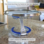 Trivae Pot Lid Holder – 4-in-1 Pot Lid Holder While Cooking, Pan Lid Holder, Trivet & Cake Stand – Versatile Kitchen Tool for Hot Pots, Serving & Display – Space-Saving, Heat-Resistant Stand - color: Royal Blue