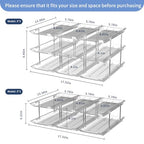 Jsyrjing Can Organizer for Pantry, Modular 2-Tier Can Dispenser with Flexible Combination Design, Clear Extra-Thick Durable 2-Pack Storage Rack for 48 Cans, Stackable for Cabinet, Fridge, Countertop - size: 3*2