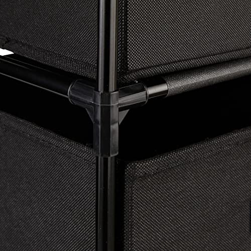 Juvale 4-Tier Fabric Dresser for Closet - 16.5 x 13 x 33 in, Black - Storage Cabinet with Drawers, Closet Drawers & Bedroom Storage - color: Black