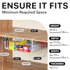 Simple Houseware Under Shelf Basket, White - size: 1 Pack
