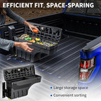 oEdRo Truck Bed Storage Tool Box Fits 2015-2026 Ford F150 Driver Side, 180 Degree Rotation Rear Tool Boxs with Lockable Lid & Password Padlock, Black Waterproof Wheel Well Storage - size: Driver Side