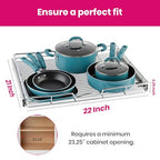HOLDN’ STORAGE Pull Out Cabinet Organizer, Heavy Duty Caddy w/Lifetime Limited Warranty -22”W x 21”D - Requires At Least 23-1/4” Cabinet Opening, Steel Metal Cabinet Drawers Slide Out, Chrome - size: 22"W x 21"D