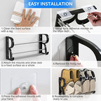 Wall Shoe Rack for RV Shoe Storage, 3 Pack Wall Mounted Shoe Rack with Sticky Hanging Mounts for Camper Small Space Shoe Holder for Door Shoes Organization Shelf No Drilling - style: 3 Pack