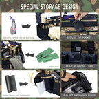 SCAVATA Wearable Cleaning Caddy Organizer with Handle & Shoulder Straps for Housekeepers, Under Sink & Car Cleaning Tool Organizer Bag with 4 Foldable Dividers (Camouflage) - color: Camouflage
