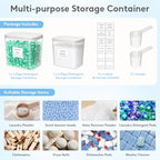 Lifewit Laundry Pods Container with Pop-up Lid, Laundry Room Organization, Dryer Sheet Holder for Washing Powder Scent Booster Beads, 2700 +4500ml/0.72+1.2gal,2 Pcs - style: 0.72+1.2gal