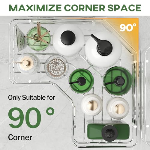 MAXIFFE 3 Pack X-Large Corner Shower Caddy with Soap Holder, Large Capacity Easy Install No Drilling Stainless Steel Sturdy Hold 40 LB Shower Organizer Shelves Rack for Family Renters Bathroom, Silver - color: Silver XL
