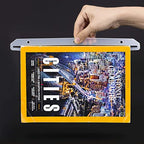 40Pcs 3 Hole Punched Magazine Holders, Magazine Organizer, 3 Ring Binder Insert Strips, Translucent White