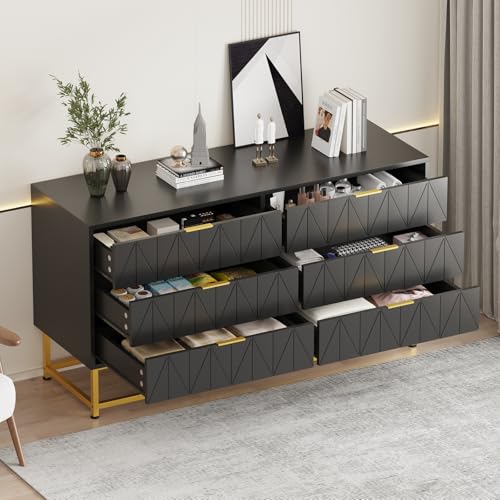 6-Drawer Fabric Dresser Organizer Chest - Small Storage Drawers for Bedroom, Closet and Living Room, Compact Clothing Storage Solution, Modern Narrow Nightstand End Table, Black - color: 6 Drawer-black