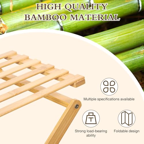 Bamboo Shoe Rack 4 Tier Foldable Shoe Rack Vertical Bamboo Shoe Organizer Free Standing Shelf for Entryway, Closet, Bedroom, Wood Color - color: Wood Color, size: 4-tier