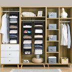 MAX Houser 6 Tier Shelf Hanging Closet Organizer, Closet Hanging Shelf with 2 Sturdy Hooks for Storage, Foldable (Grey) - color: Grey