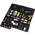 Simple Houseware Interlocking Desk Drawer Bins Organizer, 42 Packs, Black - size: Pack of 42