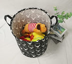 KUNRO Kids Laundry Hamper Clothes Gift Basket Storage Laundry Baskets Organizer Bin with Handles for Nursery Room (Deer) - color: Deer