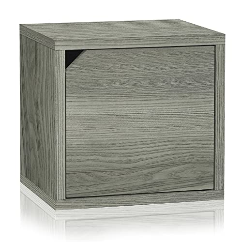 Way Basics Closet Organizer and Storage - Modular Connect Door Cube (Tool-free Assembly) - color: Grey