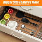 9 Pack Clear Plastic Drawer Organizer Set, Acrylic Non Slip Non Cracking Kitchen Drawer Storage Tray Large Size Divider, Multifunctional Storage for Cosmetics, Bathroom, Tools, Kitchen and Office - size: 9 PACK