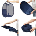 2 pop-up Laundry Hamper, Foldable mesh Laundry Baskets (Each with 2 Reinforced Handles), Black …… - color: Black(2 pcs)