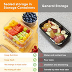 52 Pcs Food Storage Containers with Lids Airtight (26 Containers & 26 Lids) - Leakproof Meal-Prep Container for Kitchen Storage and Organization, Stackable Plastic Food Containers with Labels & Pen