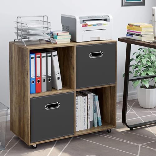 STOREONE Fabric Storage Bins Cubes Baskets Containers-(11X11X11) with Dual Handles for Shelf Closet, Nursery Home ， Bedroom Organizers, Foldable Set of 1 (grey) - color: Grey, size: 1 pack