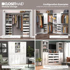 ClosetMaid Modular Storage Shelf Unit with 3 Shelves, White - color: White