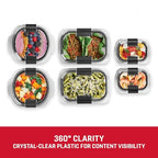 Rubbermaid Brilliance® Round and Rectangular Leak Proof Food Storage Containers, 12 Piece Set - size: 12-Piece