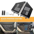 MAIKER Metal Rear Door Storage Box, Door Side Insert Organizer Box Pockets for 2007-2018 Jeep Wrangler JK 4 Door 2pcs(Black) - size: JK/JKU Rear