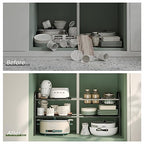 NETEL Under Sink Organizers and Storage, 2 Tier Expandable Under Cabinet Organizer Shelf with 2 Baskets and 6 Panels, Expandable Shelf for Cupboard, Kitchen, Bathroom, Shoe Storage Rack - size: 6 Panels and 2 Baskets