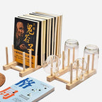 Kunovo Bamboo Dish Rack,Pot lid/Plate/Cutting Board Organizer for Kitchen cabinets,Bottle Drying Holder… (4G) - color: 4g