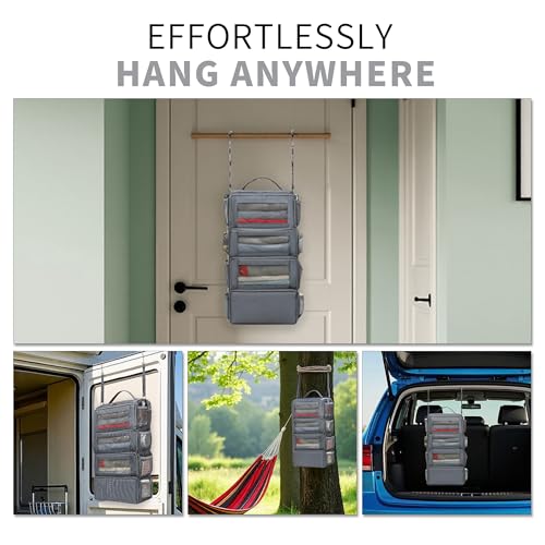 Suitcase Organizer Travel Bags Organizer for Luggage Compression Hanging Packing Cubes for Travel Carry on Closet (Bag Only) - color: Grey, size: Small