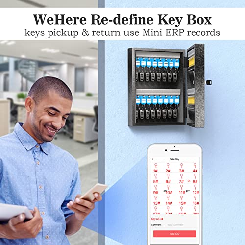 32 Key Lock Box, Key Cabinet Organizer, Key Safe Security Storage Lockbox Holder for Valets, Hotels, Car and House Keys, Key Keeper Box – Black - size: 32 Key Plus(Basic)