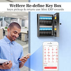 32 Key Lock Box, Key Cabinet Organizer, Key Safe Security Storage Lockbox Holder for Valets, Hotels, Car and House Keys, Key Keeper Box – Black - size: 32 Key Plus(Basic)