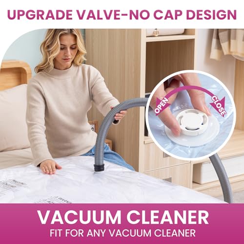 TAILI 8 Pack Vacuum Storage Bags, XXL Jumbo (47x39 Inch), Vacuum Sealed Bags for Comforter and Blankets, Bedding, Clothing, Giant Space Saver Bags for Huge Stuffed Toy - size: 8 XXL