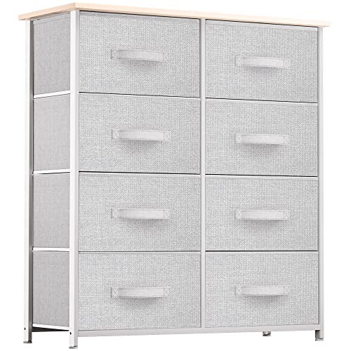 YITAHOME Dresser - color: A-light Grey, style: 8-Drawer