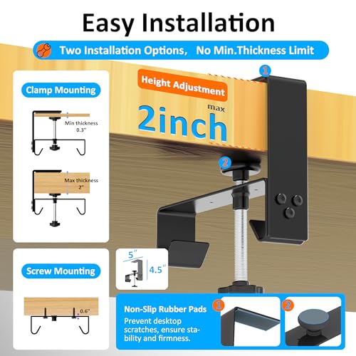 Under Desk Cable Management Tray - Under Desk Cord Management - Clamp/Screw Mount - Fabric Wire Management - Cable Raceways Tray Cord Hiders for Office/Home (Black, 35.8"×5.6") - color: Black, size: 35.8"×5.6"
