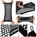 2 Pack Small Cargo Net Pocket Storage Pouch Bag 21 x 9.8 Inches RV Netting Elastic Automotive Cargo Nets with 8 Mounting Screws, Storage Mesh for Car Trunk SUV Boats - size: 21 x 9.8 Inch