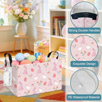 FANKANG Storage Bins,Nursery Hamper Canvas Laundry Basket Foldable with Waterproof PE Coating Storage Baskets for Boys and Girls, Office, Bedroom, Clothes,Toys(Rec-Rabbit ） - color: Rec-Rabbit