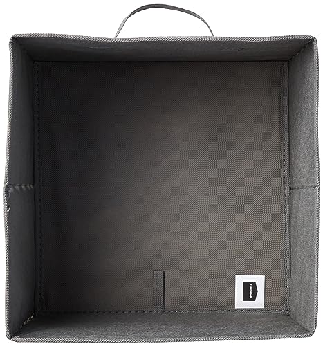 Amazon Basics Collapsible Fabric Storage Bins with Handles, Cube Organizer for Organizing, 13"x13"x13", White/Light Grey Stripe, 6-Pack - color: White/ Light Grey Stripe, size: 13"x13"x13"