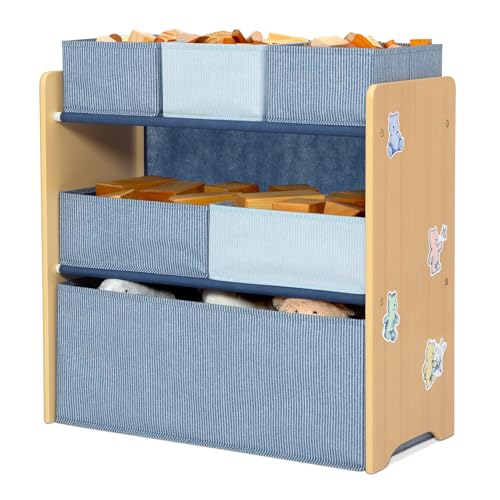 Delta Children - GapKids 6 Bin Toy Organizer - Greenguard Gold Certified, Indigo Blue - color: Indigo Blue