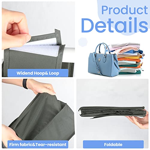 Kenning 4 Pack Hanging Shoe Shelves 10 Shelf Hanging Shoe Organizer Holder for Hats Purses Handbags Closet Space Saving