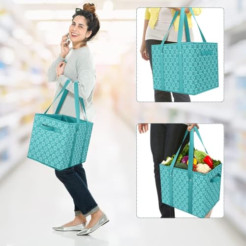 WISELIFE Reusable Grocery Bags [3 Pack],Large Grocery Tote Bag Water Resistant Shopping Bags Foldable Grocery Bag for Clothes,Shoes and Picnic,Green - color: Green, size: 3 PCS
