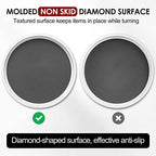 2 Set, 10 Inch Non-Skid Lazy Susan Organizers - Turntable Rack for Cabinet, Pantry Organization and Storage, Kitchen, Fridge, Bathroom Makeup Vanity Countertop, Under Sink Organizing, Spice Rack - size: 2 Pack