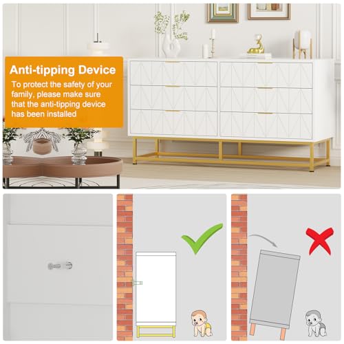 6 Drawer Fabric Dresser Organizer Chest - Small Storage Drawers for Bedroom, Closet and Living Room, Compact Clothing Storage Solution, Modern Narrow Nightstand End Table, White - color: 6 Drawer-white